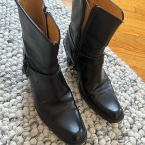 Frye black  Square-toe booties, 6.5 B